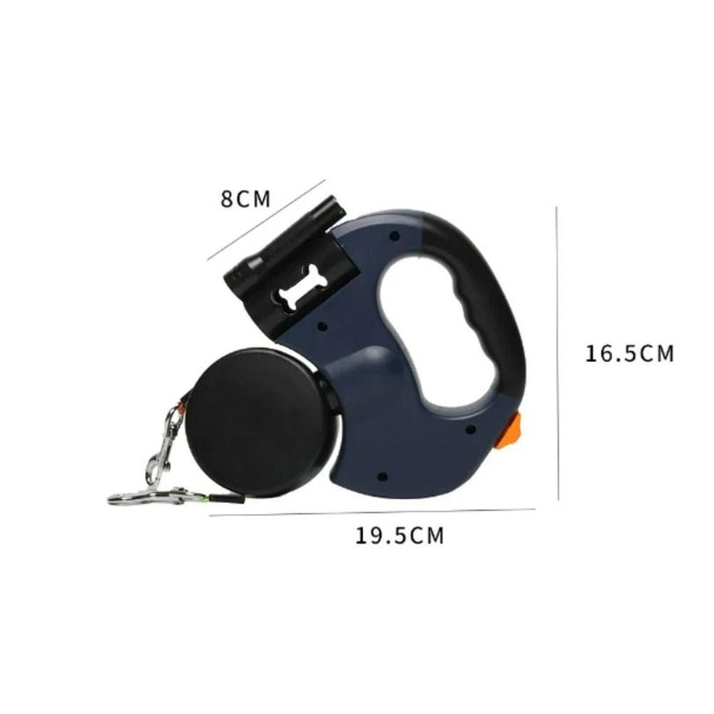 3in1 DualPet Retractable Leash With LED Waste Box 5