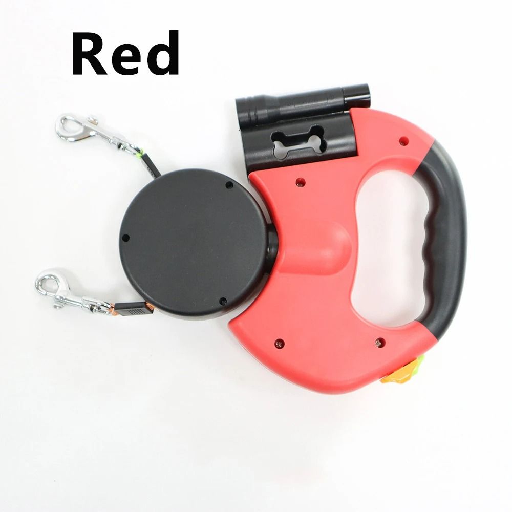 3in1 DualPet Retractable Leash With LED Waste Box 6