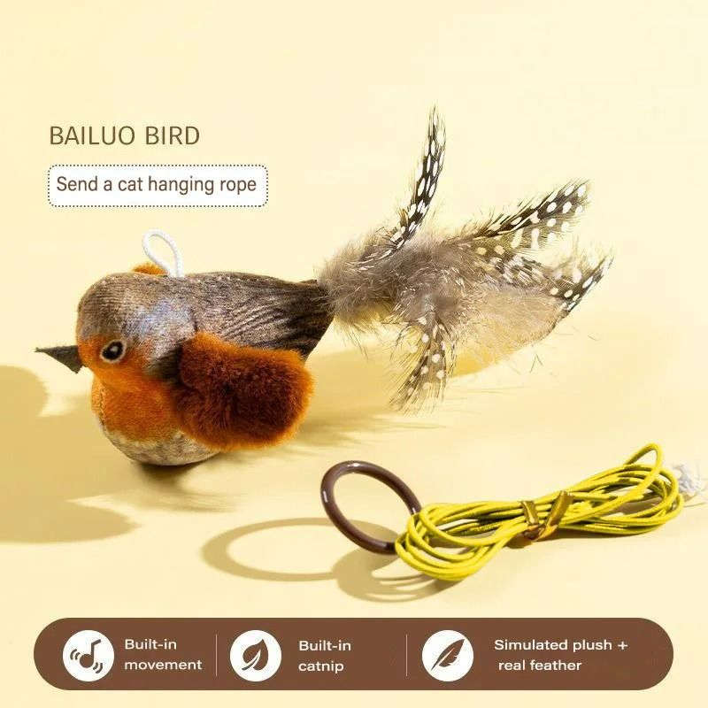 Realistic Chirping Simulation Bird Cat Toy 8