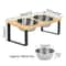 Elevated 15 Tilted Stainless Steel Double Pet Feeder 8
