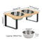 Elevated 15 Tilted Stainless Steel Double Pet Feeder 8