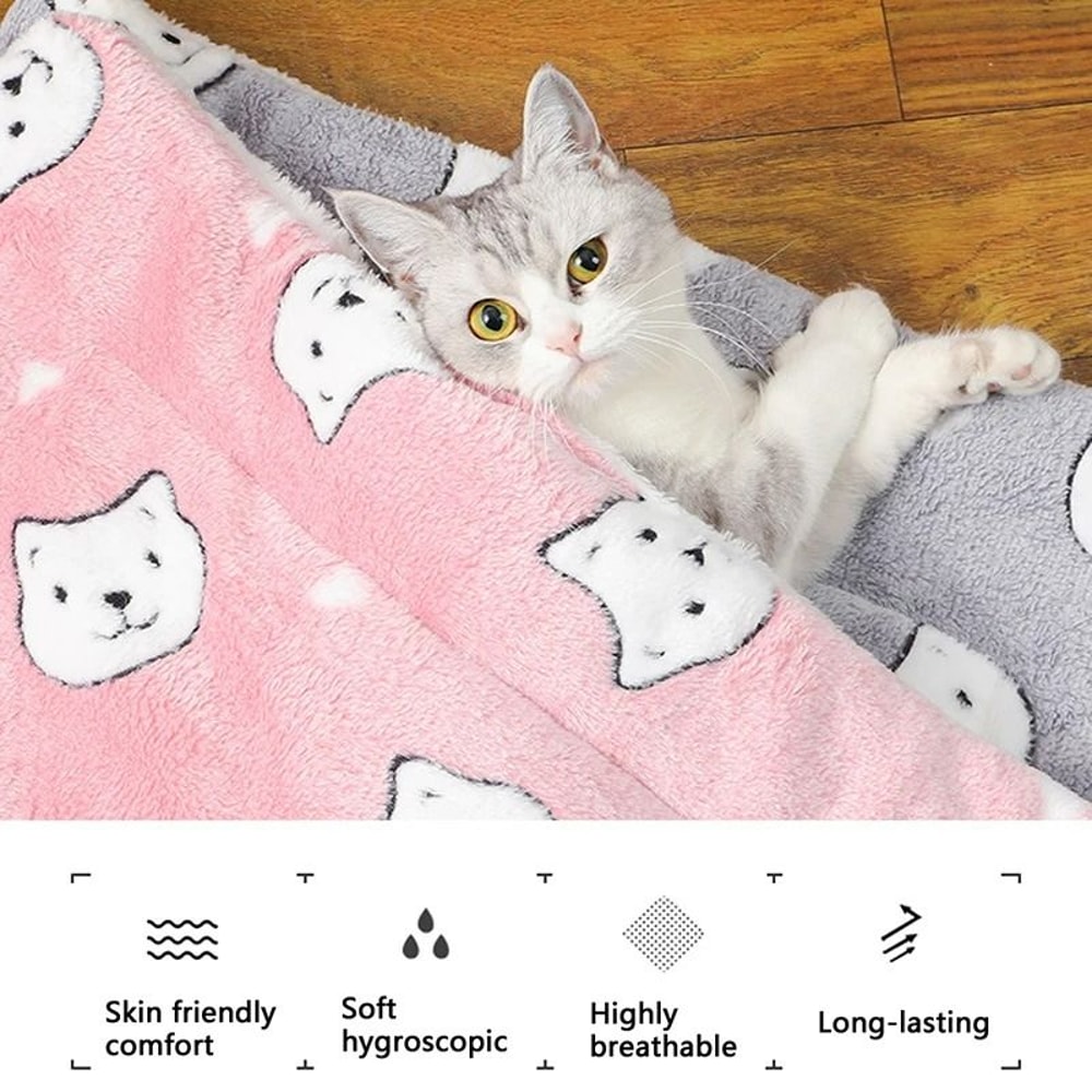Thickened Flannel Winter Warm Cat Mat 3