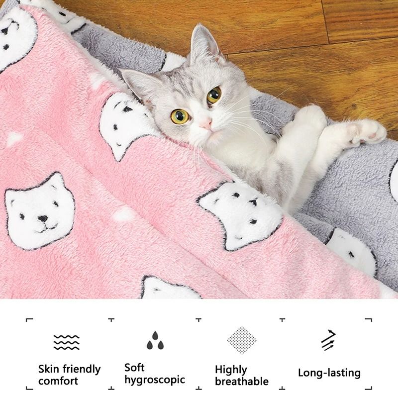 Thickened Flannel Winter Warm Cat Mat 3