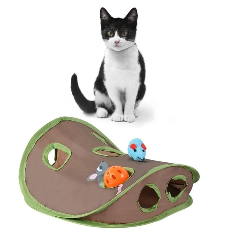 9Hole Interactive Hide And Seek Cat Toy 1