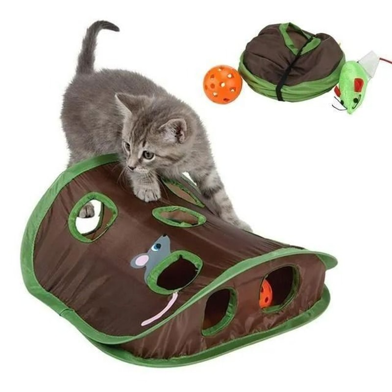 9Hole Interactive Hide And Seek Cat Toy 6