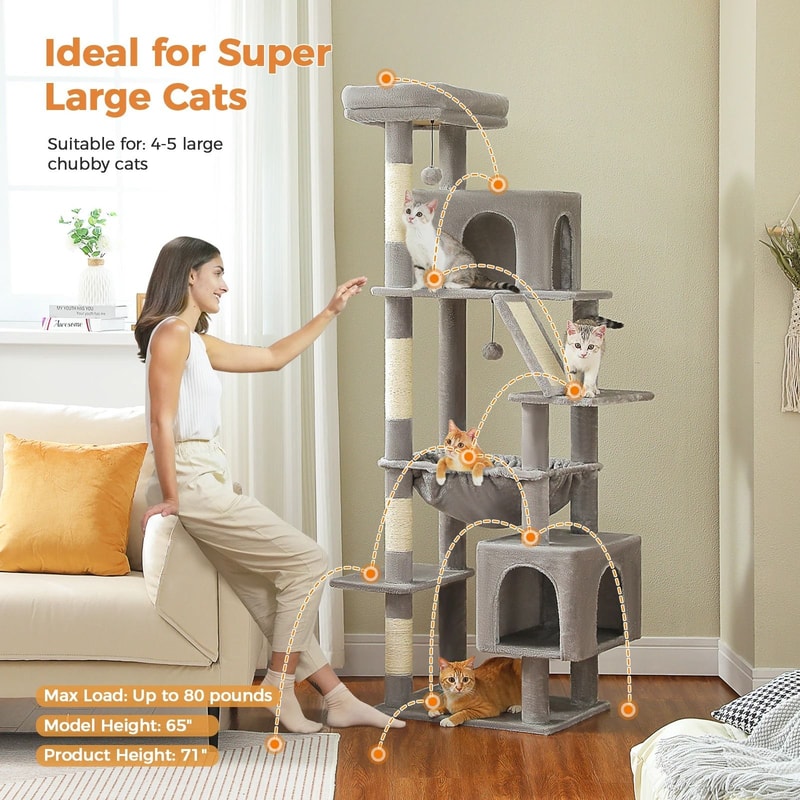 MultiTier Grand Estate Cat Tower For Large Cats 4