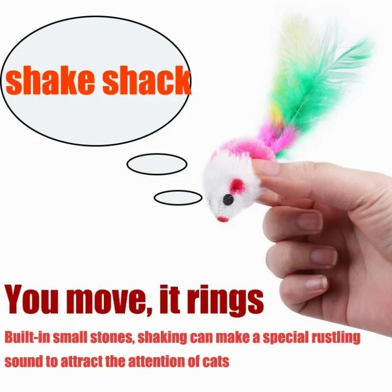 5Piece Interactive Wool Feather Mouse Set 2