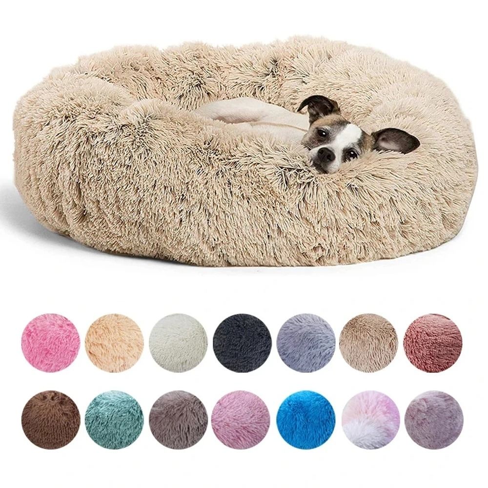 Super Soft Long Plush Calming Pet Bed Warm Winter Nest 0