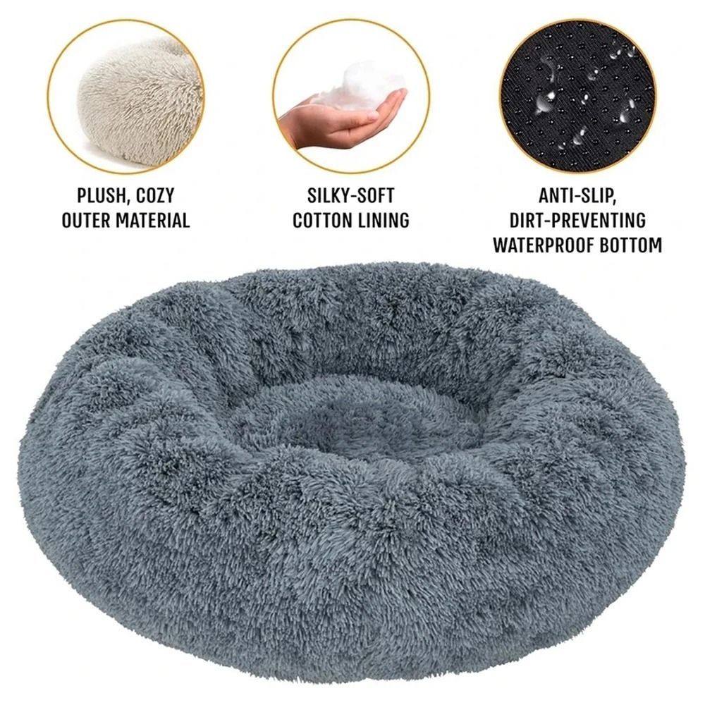 Super Soft Long Plush Calming Pet Bed Warm Winter Nest 3