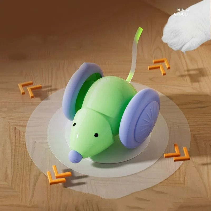 Intelligent Electric Mouse Interactive Cat Toy With Automatic Obstacle Avoidance 4