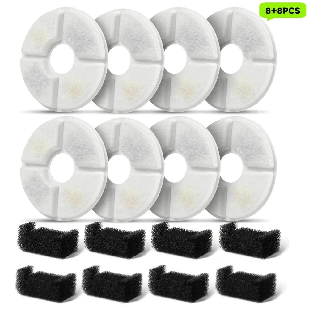 Automatic Water Fountain Replacement Filter Multiple Filtration Set 8