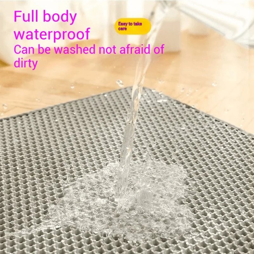 Large Double Layer Waterproof Litter Trapper Easy Clean Mat 4