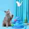 4Layer Interactive Feather Cat Turntable With Fun Toy Ball Playing Stick 0