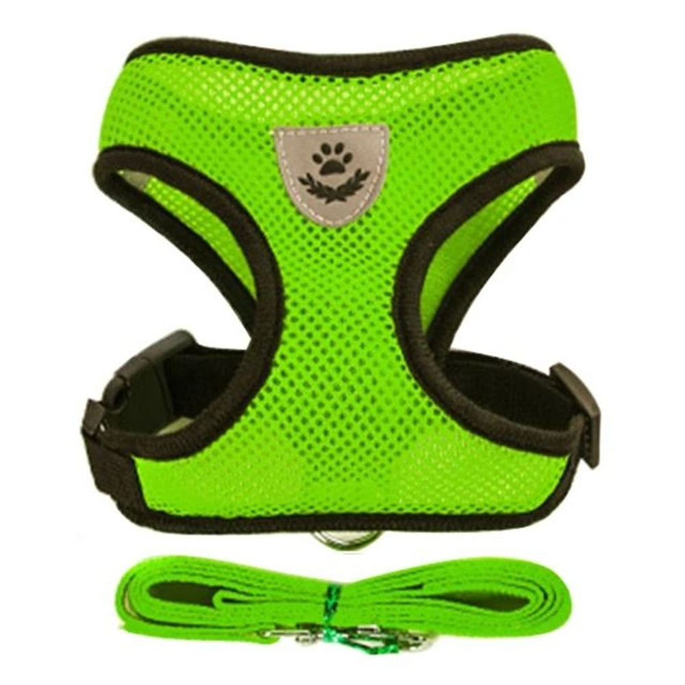 Adjustable Breathable Mesh Cat Harness Leash Set 8
