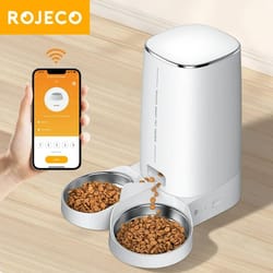 smart double-bowl automatic pet feeder with wifi app control