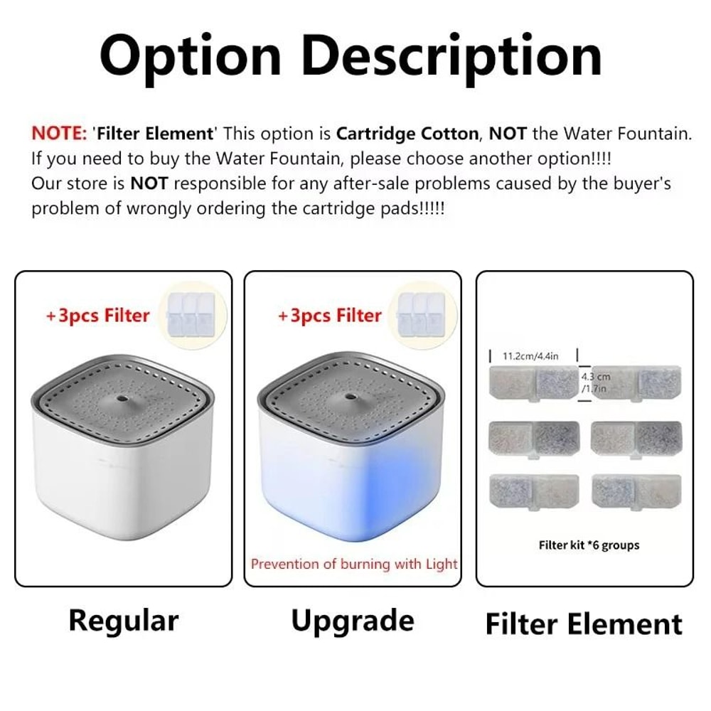 3L UltraQuiet Automatic Pet Water Fountain Advanced Filtration System 2