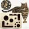 Interactive Cat Nail File Box Maze Tunnel With Bell Ball 0
