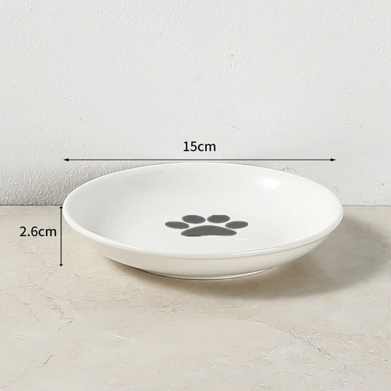 WhiskerFriendly Ergonomic Ceramic Bowl With NonSlip Stand 7