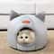 Cute CatHead Thermal Sleep Cave Universal Pet Nest 0