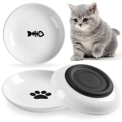 whisker-friendly ceramic snack & canned food tray