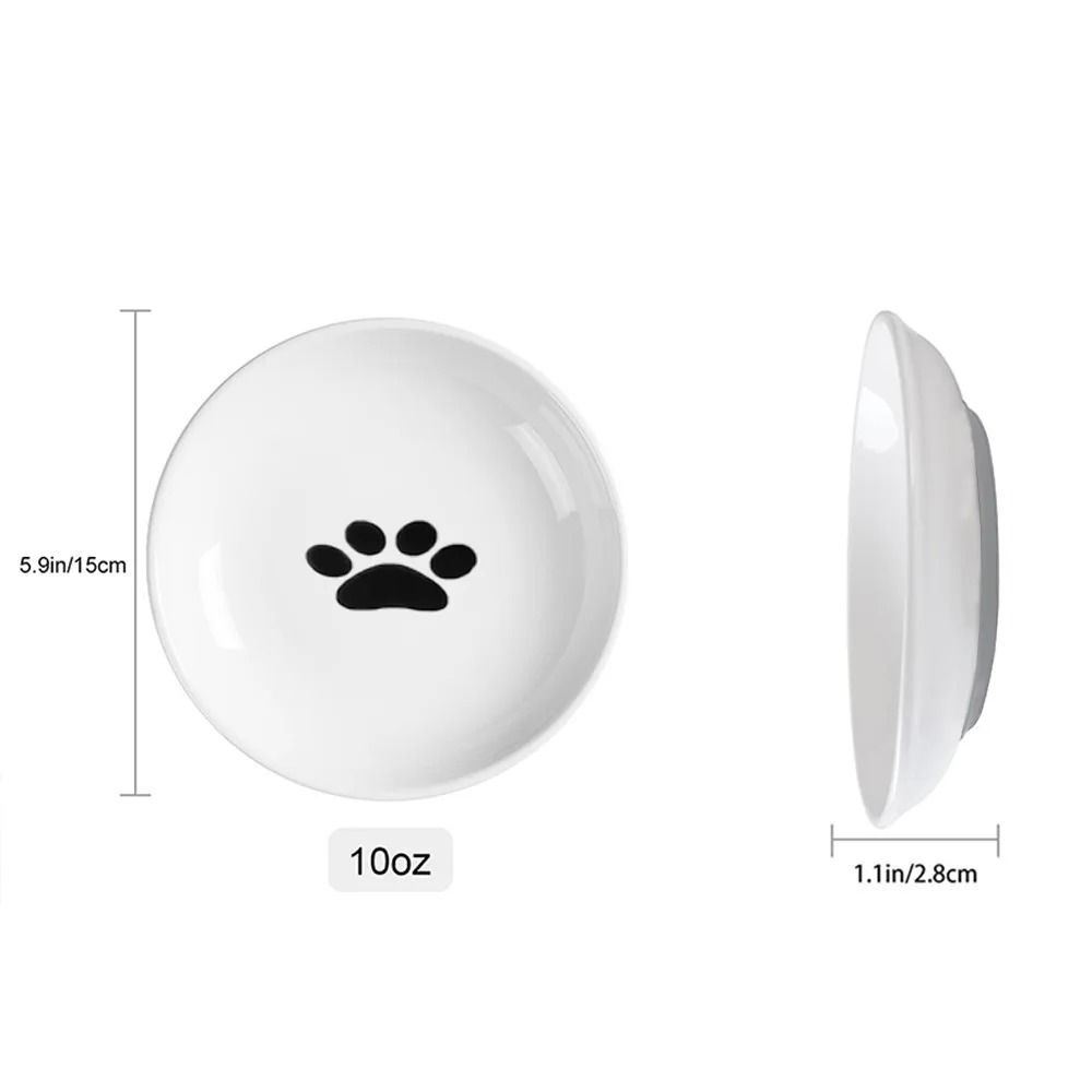 WhiskerFriendly Ceramic Snack Canned Food Tray 10