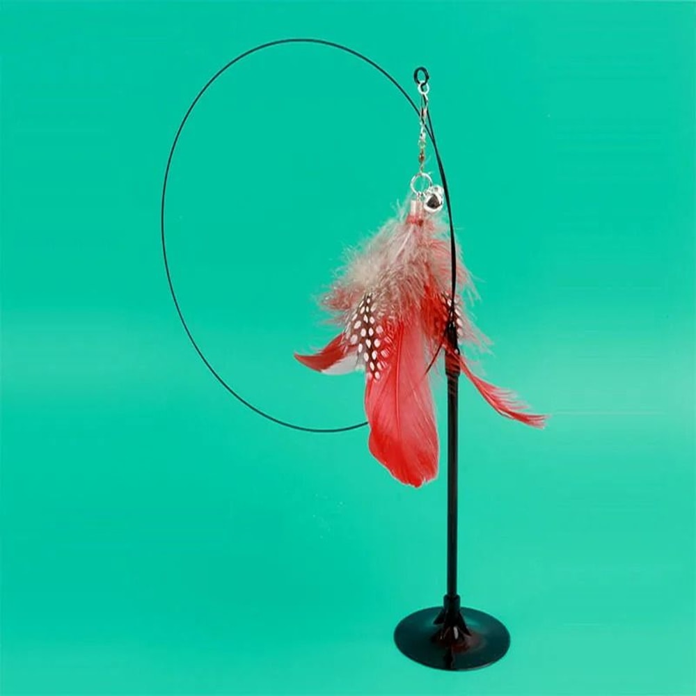 Interactive MultiMode Feather Teaser Wand With Suction Mount 7