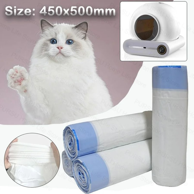 HeavyDuty Smart Litter Box Replacement Liners 3Roll Set 1