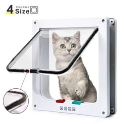 4-way locking security smart pet flap door