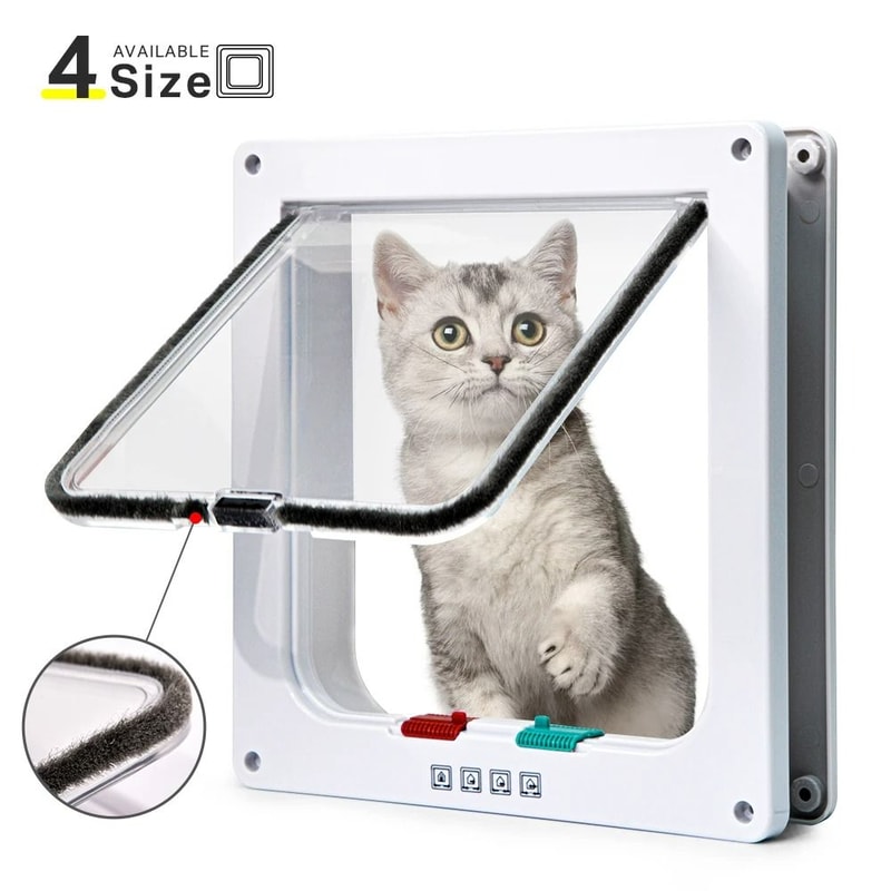 4Way Locking Security Smart Pet Flap Door 0