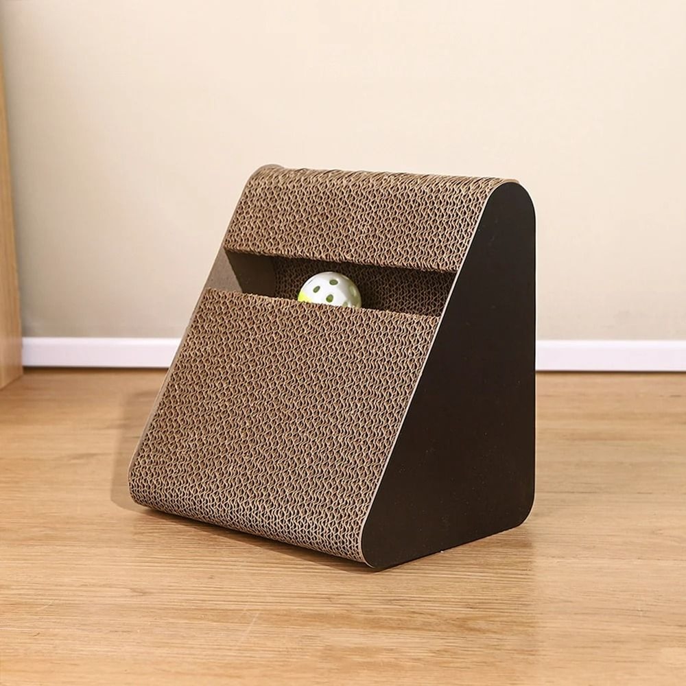 Interactive Ramped Cat Scratching Station With Rotating Ball 4