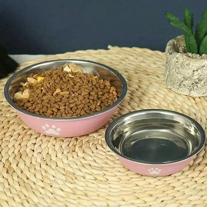 Stainless Steel AntiSlip Pet Feeding Bowl 0