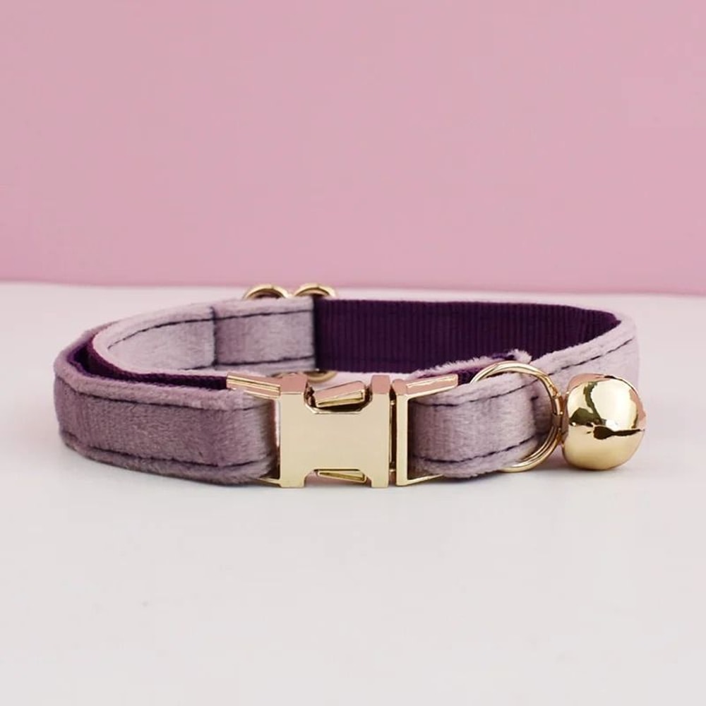 Stylish Bowknot Safety Cat Collar With Engravable ID Tag 19