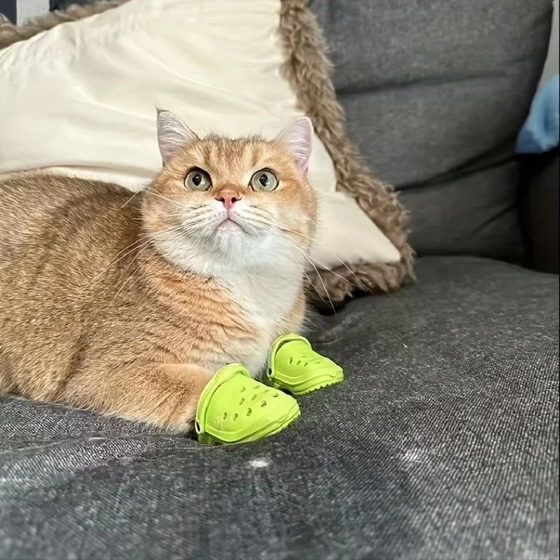 Miniature CrocStyle Silicone Shoe Pendants Pet Toys 5