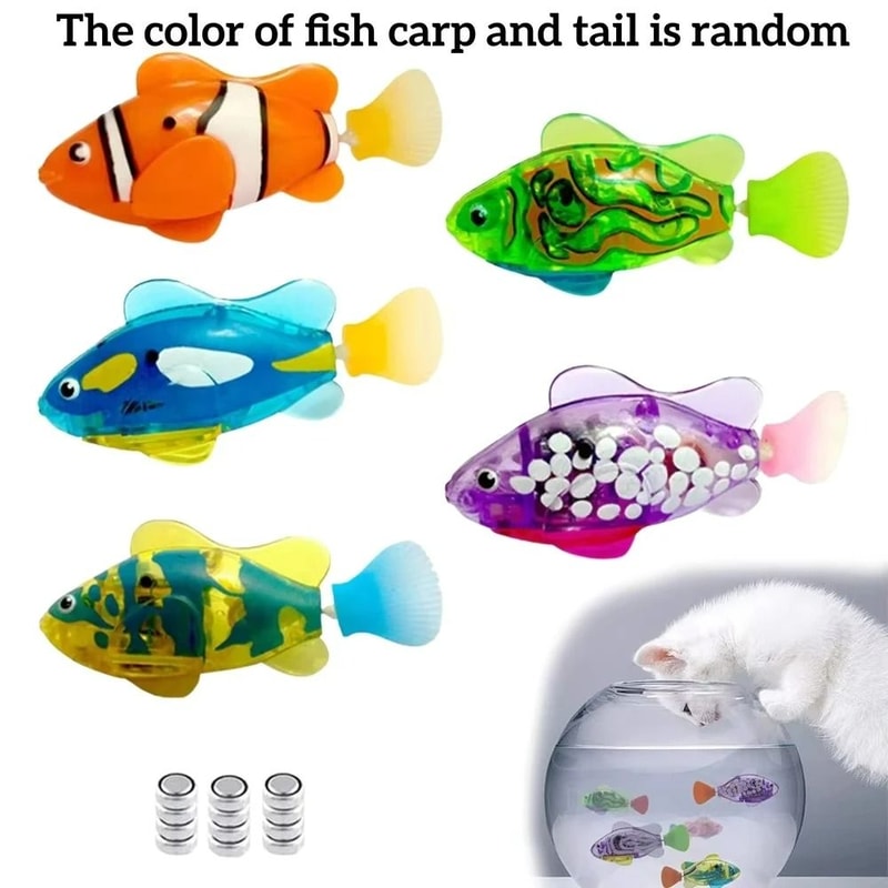 LED Inductive Interactive Swimming Robot Fish Toy 1