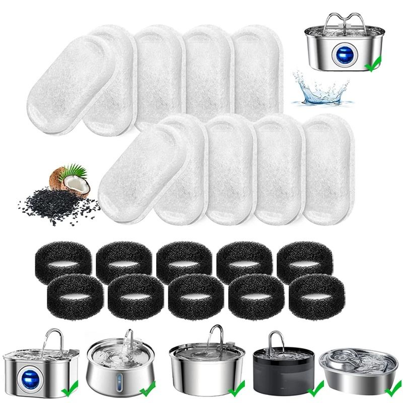 HighPerformance Replacement Filters For Stainless Steel Pet Fountains 0