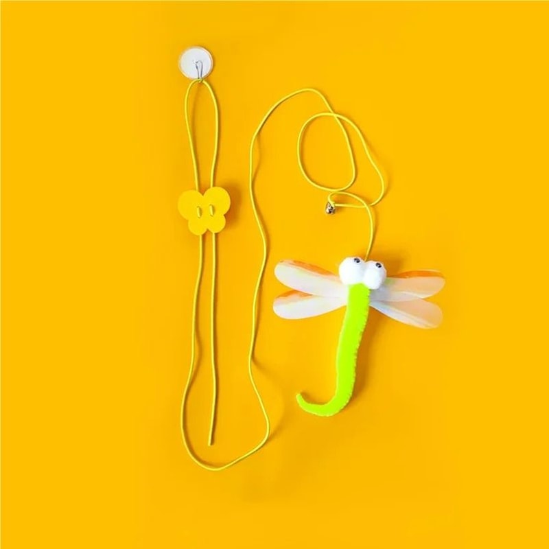 Dragonfly Aerial Acrobat Hanging SelfPlay Elastic Cat Toy 8