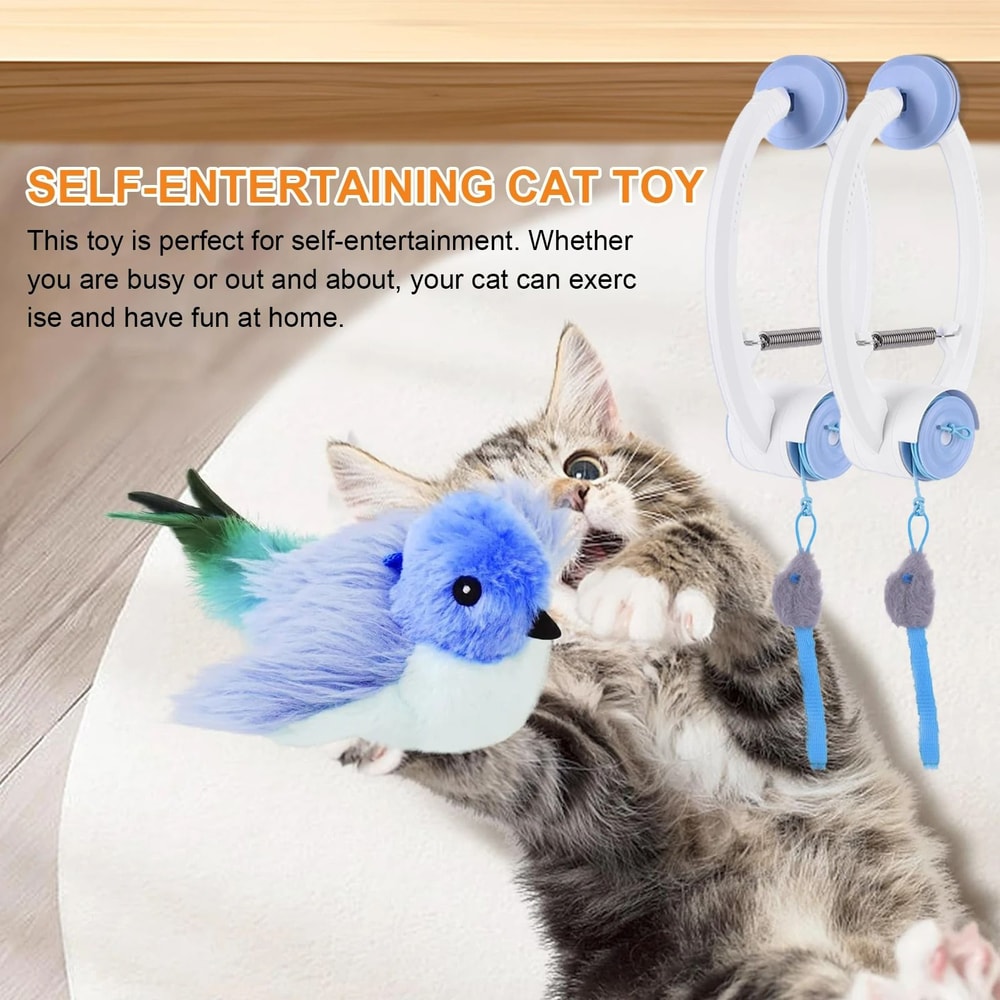 Suspension Pounce DoorHanging Automatic Retractable Cat Toy 2