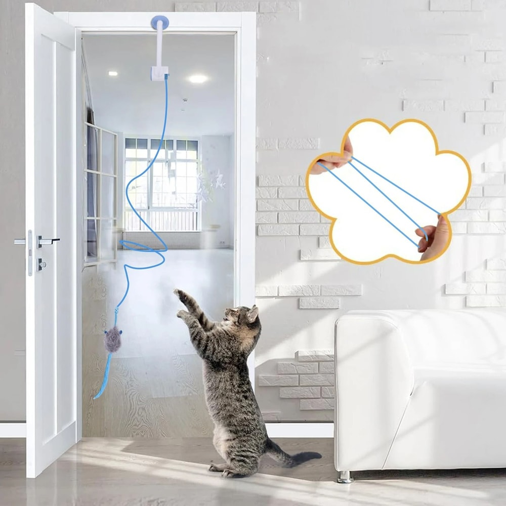 Suspension Pounce DoorHanging Automatic Retractable Cat Toy 6
