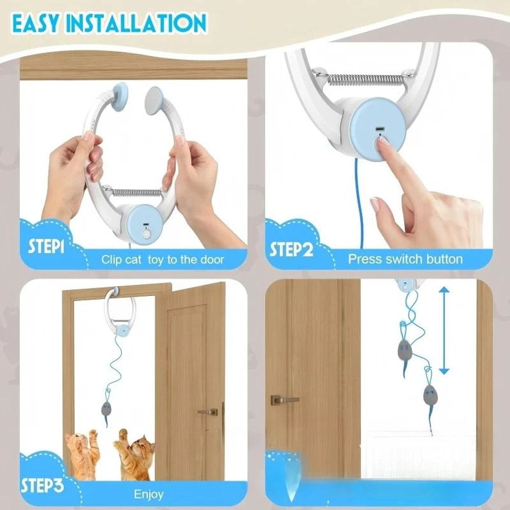 DoorHanging Automatic Rebound Mouse Toy 6