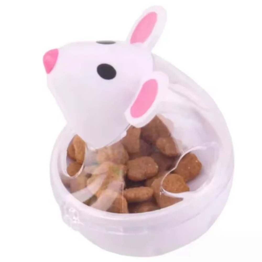 Mouse Shaped Rolling Pet Feeder And Slow Treat Dispenser 7