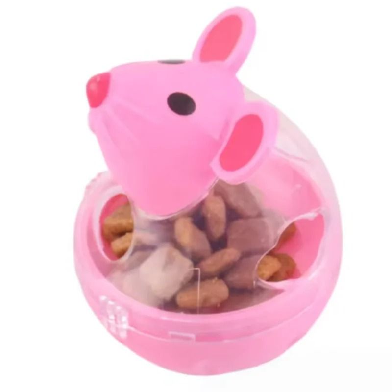 Mouse Shaped Rolling Pet Feeder And Slow Treat Dispenser 8