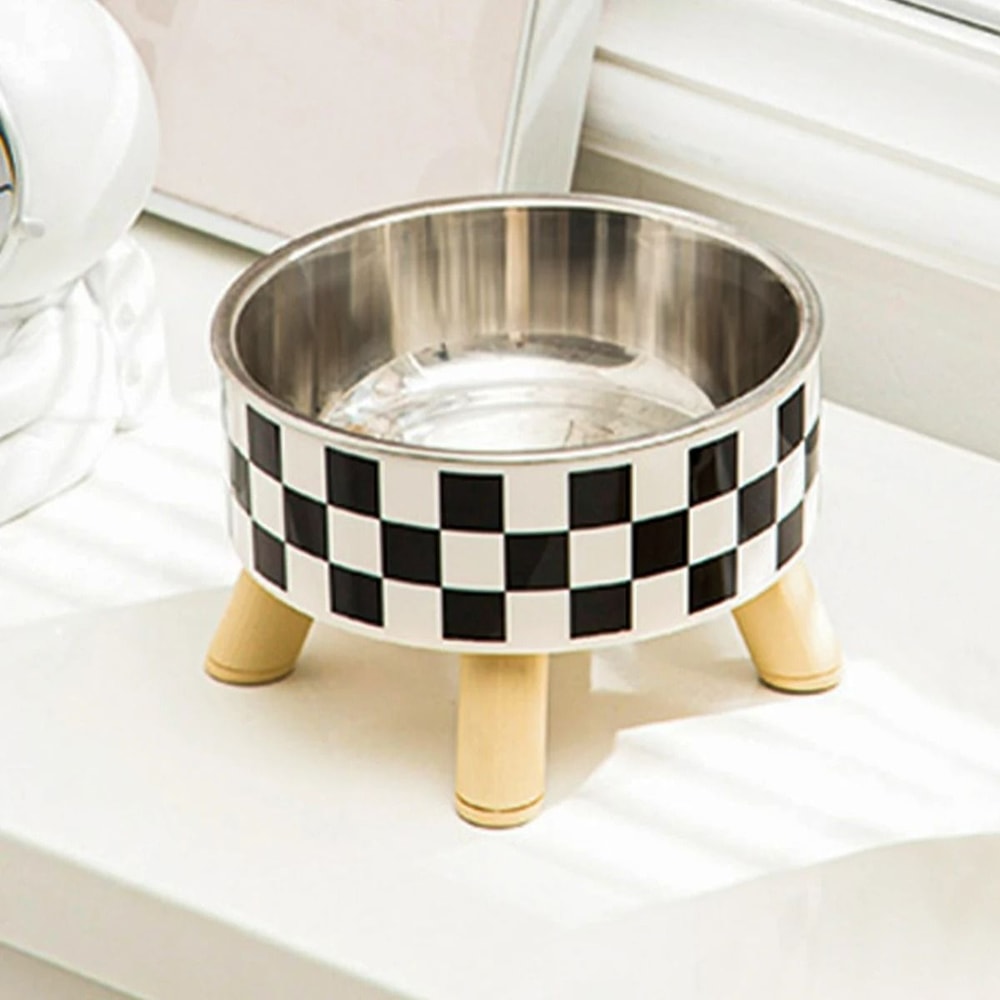 Stainless Steel Patterned Pet Bowl 5
