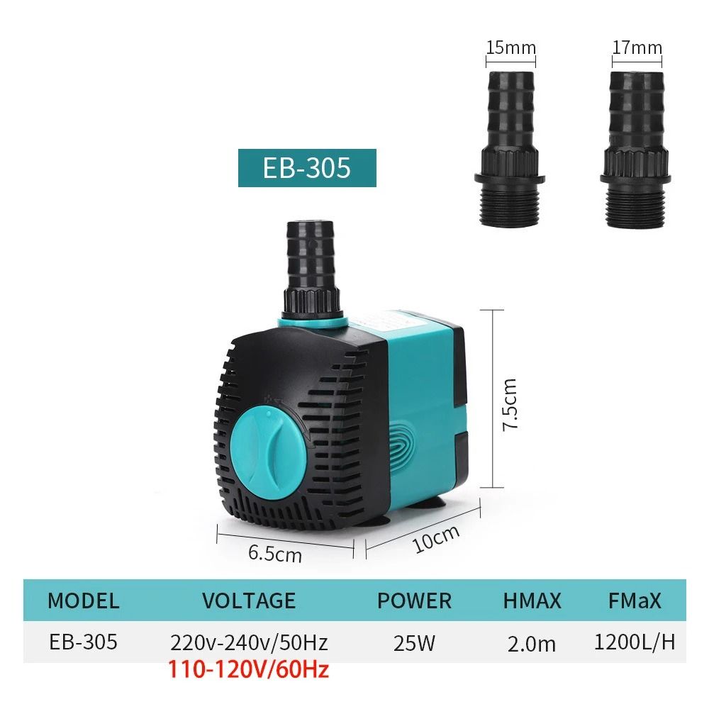 UltraQuiet Aquarium Fountain Submersible Water Pump 11