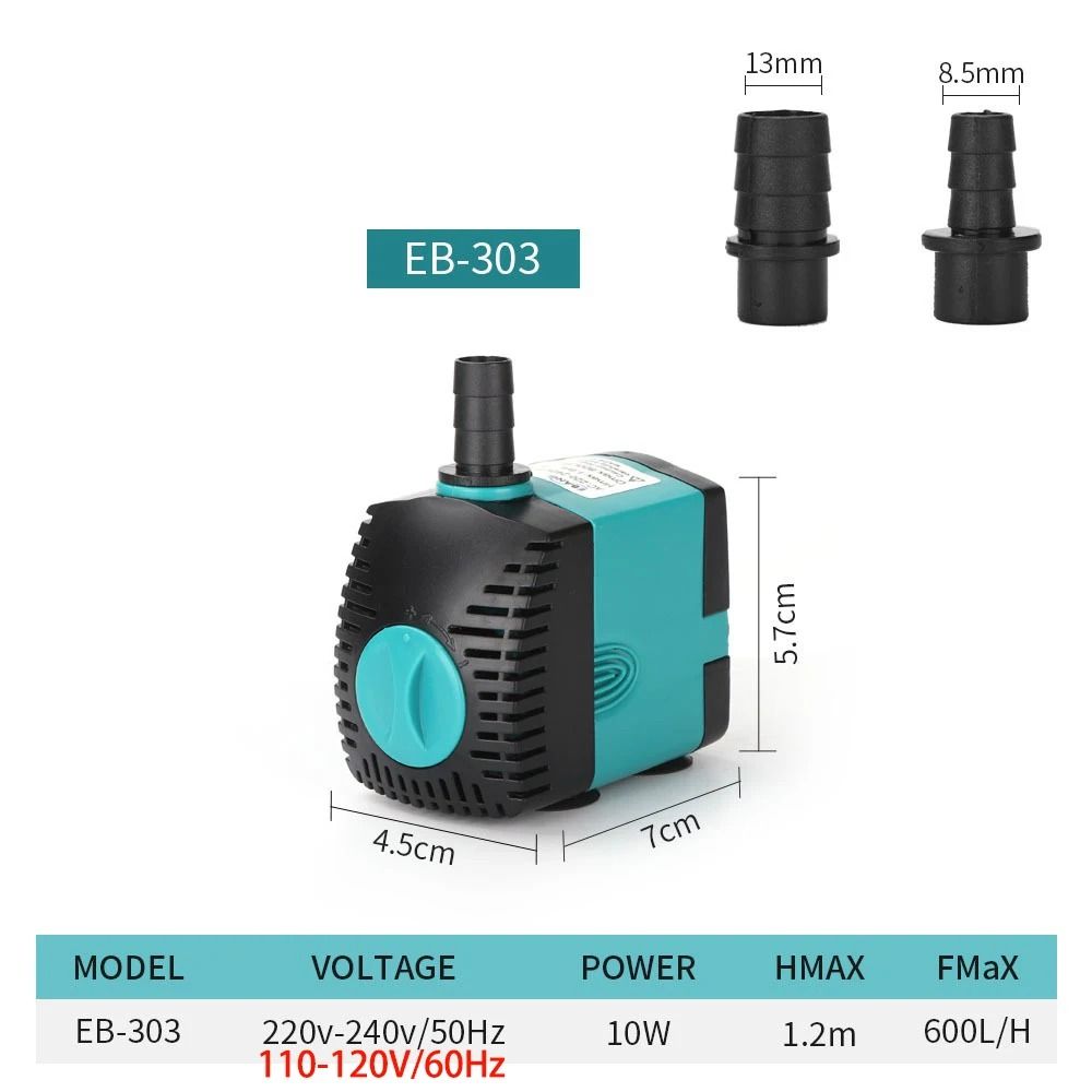 UltraQuiet Aquarium Fountain Submersible Water Pump 7