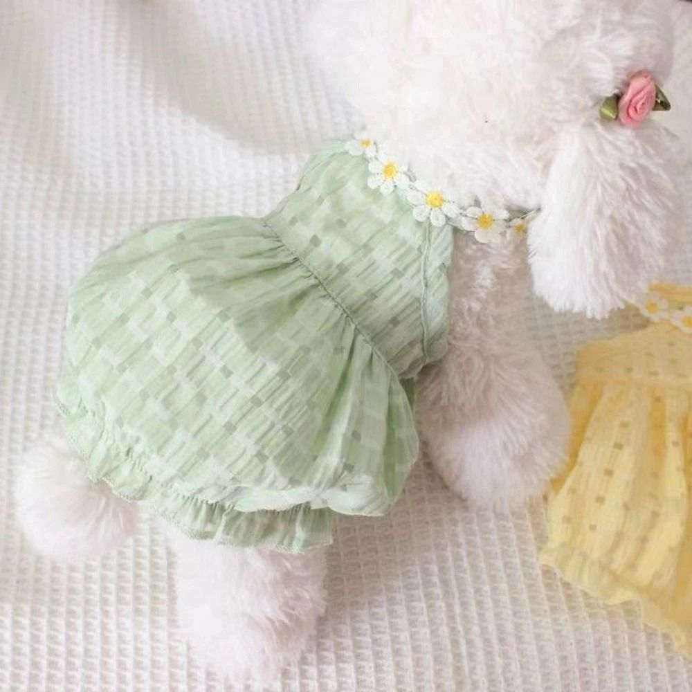 Petal Princess Floral Wreath Summer Pet Dress 5