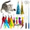 Telescopic Fishing Rod Cat Teaser 12Piece Variety Set 1
