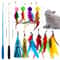 Telescopic Fishing Rod Cat Teaser 12Piece Variety Set 5