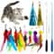 Telescopic Fishing Rod Cat Teaser 12Piece Variety Set 6