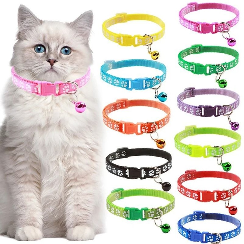 Vibrant Patterned Safety Bell Pet Collar 1