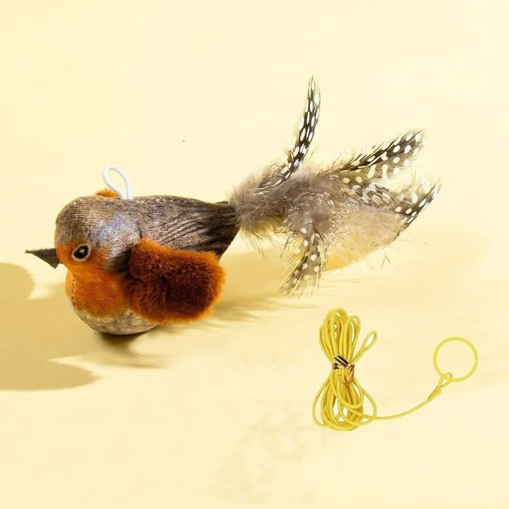 Interactive Hanging Bird Teaser With Squeaky Catnip 9